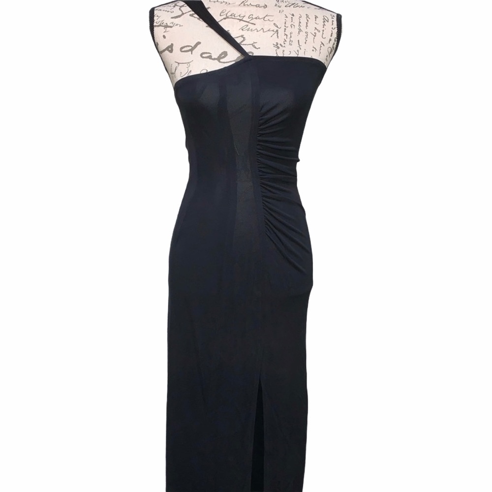 Tahari Black Body-Con Off the Shoulder Gown size 4